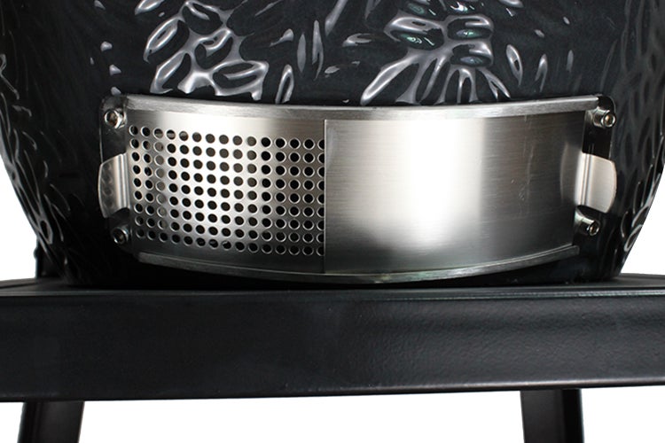 Kamado SE-19TR Grill mit Trolley Schwarz 50 cm Grilldurchmesser BBQ Keramik Holzkohlegrill Grill mit Holzkohle