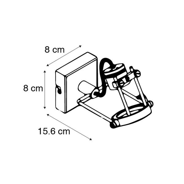 Anthrazit Industrie-Scheinwerfer drehbar und kippbar - Suplux