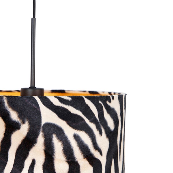 Moderne Hängelampe schwarz mit Schatten Zebra 35 cm - Combi