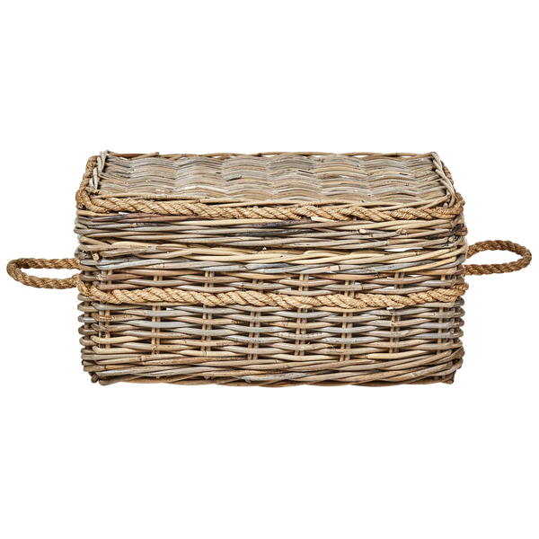 Geflochtener Korb mit Seilgriffen