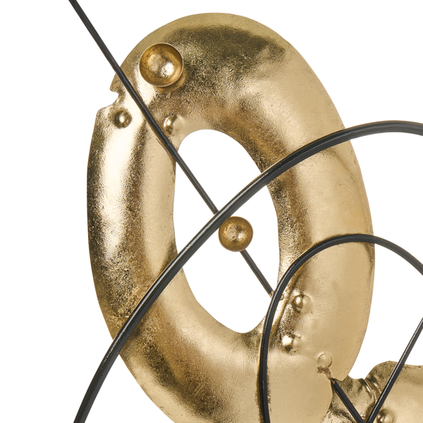 Dekorative Skulptur aus Metall mit abstraktem Design für Wohnraumgestaltung