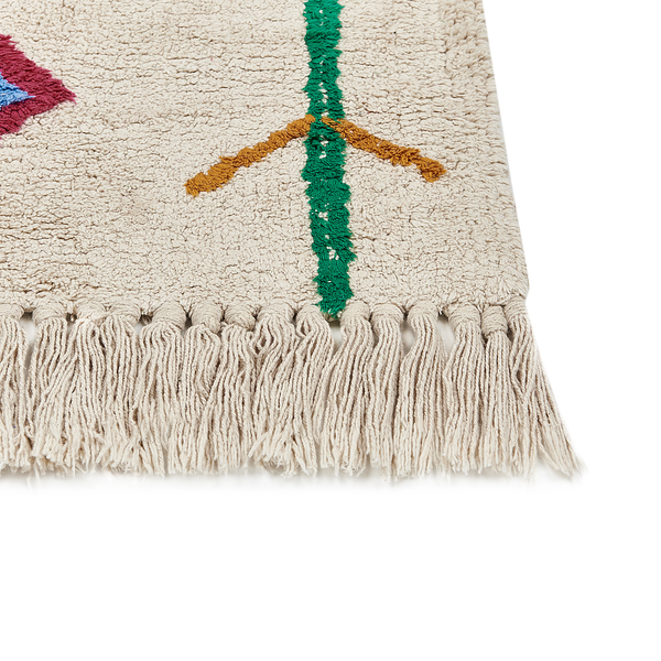 Teppich CETMI Beige 80 x 230 cm Baumwolle