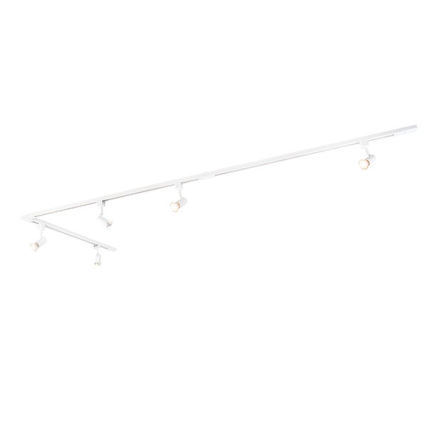 Smartes Schienensystem weiß 1-phasig 5 Lichter inkl. Wifi GU10 - Jeany