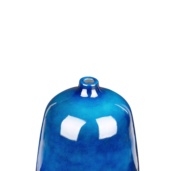 Blumenvase VITORIA Keramik 45 cm Dunkelblau
