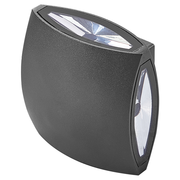 LED Außenwandleuchte 2er Set RAMAPO Schwarz