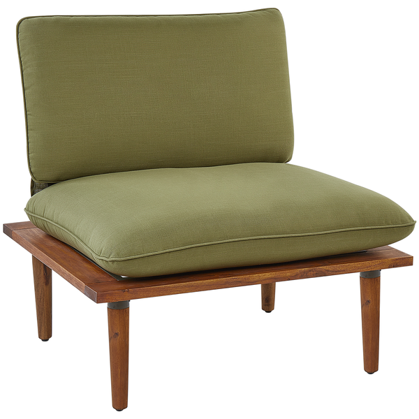 Gartenstuhl mit Holzrahmen und Stoffbezug