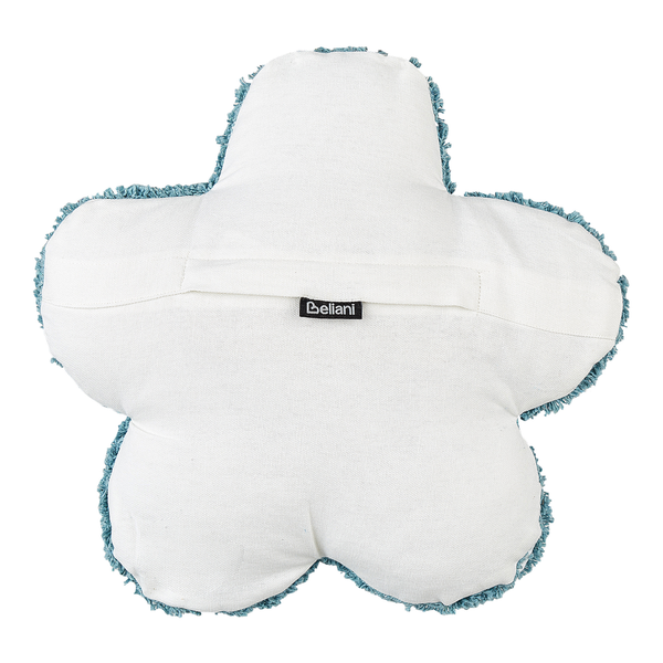 Dekokissen Baumwolle Blumenform blau 30 x 30 cm 2er Set SORREL