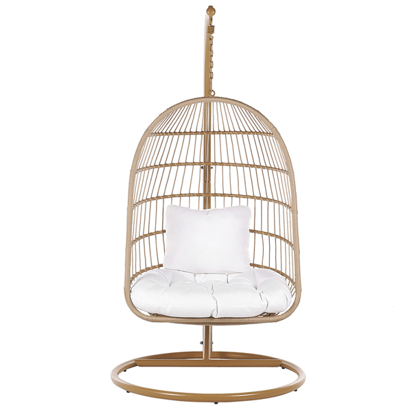 Hängesessel mit Gestell ALLERA Polyrattan Beige