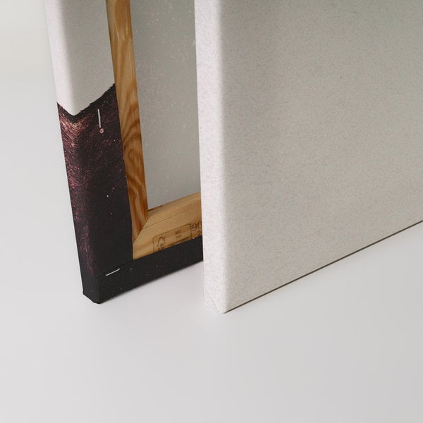 Detailansicht von zwei Keilrahmen mit Leinwandbezug und Holzrahmen