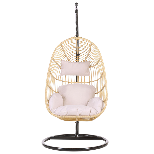 Hängesessel mit Gestell CASOLI Polyrattan Naturfarben
