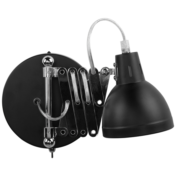 Wandlampe HARRINGTON verstellbar Metall Schwarz