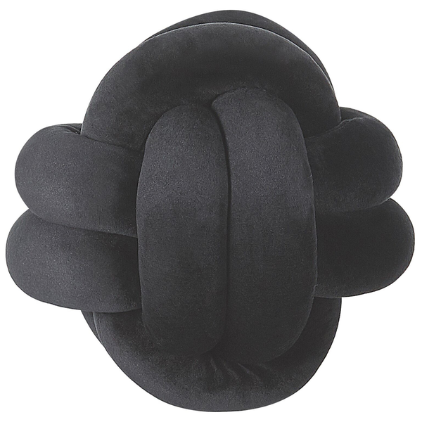 Dekokissen MALNI Samtstoff 20 x 20 cm Schwarz Ohne Muster