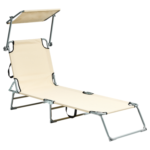 Sonnenliege FOLIGNO Metall Beige