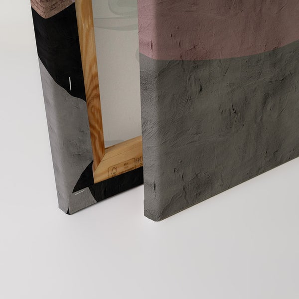 Nahaufnahme einer Leinwand mit Holzrahmen