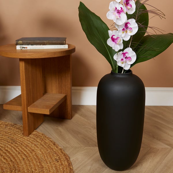 1x WL Vase Magret schwarz D19H40
