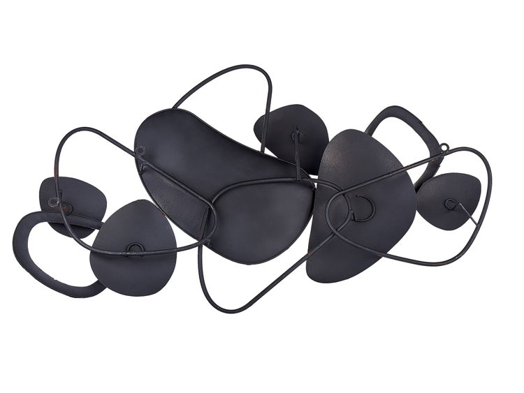 Hängelampe mit drei farbigen Glasschirmen