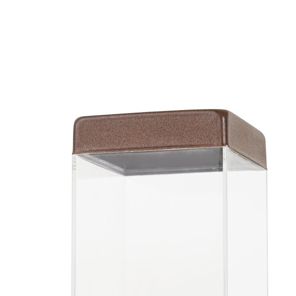 Moderner Außenlaternenpfahl rostbraun 45 cm - Malios
