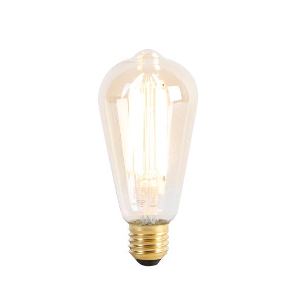 Smarte Steh-Außenleuchte schwarz 80 cm inkl. WLAN ST64 - Charlois