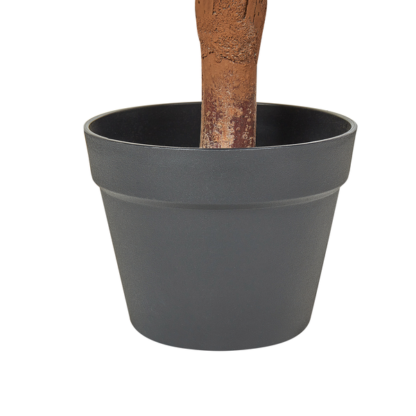Grauer Pflanztopf mit Stamm
