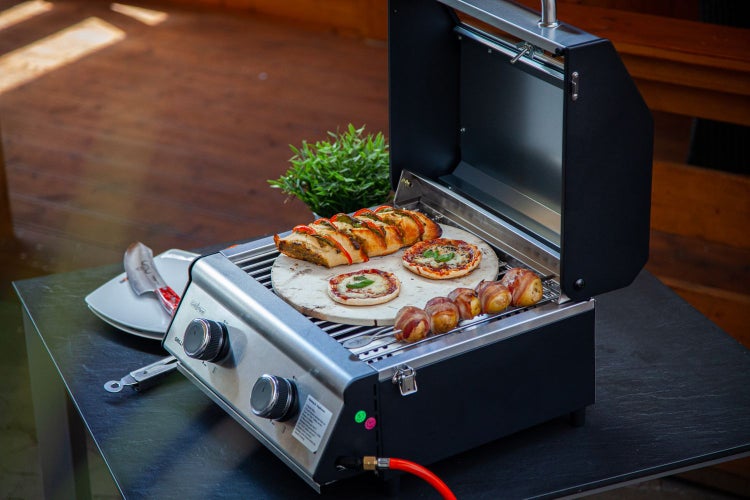 Grillfürst G201E 2-Brenner Gasgrill portabel v2 - Campinggrill / Balkongrill 50mbar