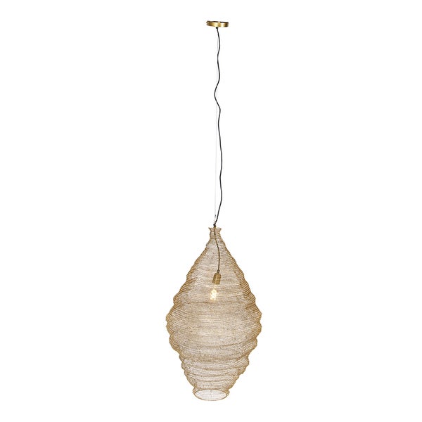 Orientalische Hängelampe Gold 90 cm - Nidum