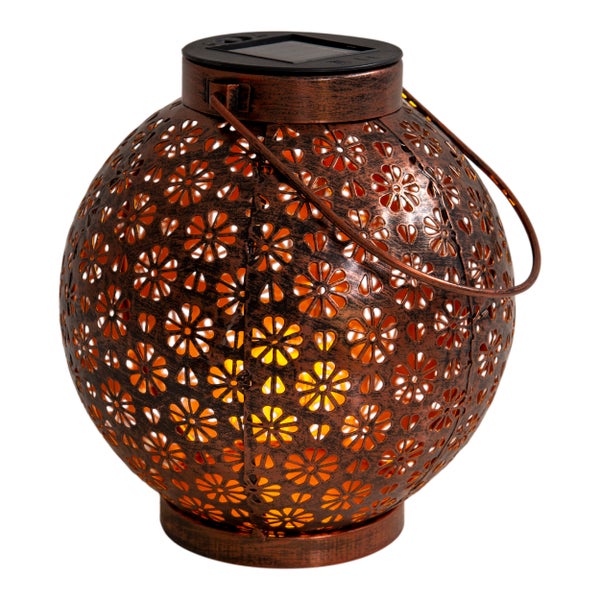 Dekorative Solarleuchte mit floralem Muster