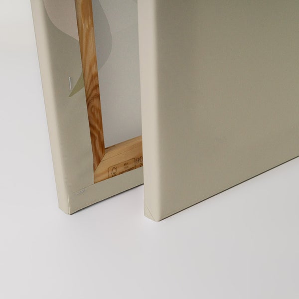 Nahaufnahme von Leinwandbildern mit Holzrahmen