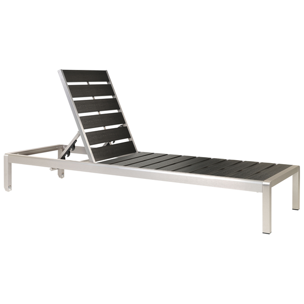 Sonnenliege NARDO Metall Schwarz / Silber