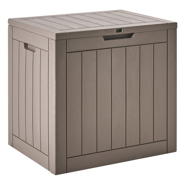 Aufbewahrungsbox mit Holzoptik für den Aussenbereich