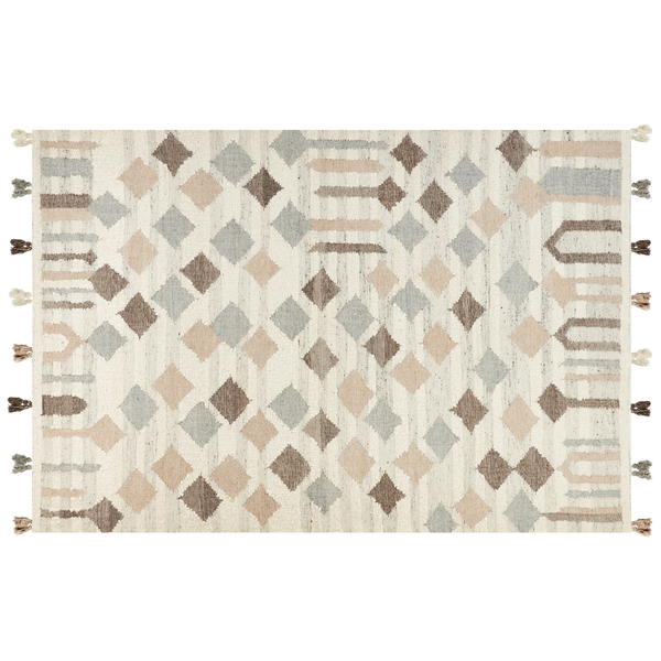 Teppich KAGHTSRASHEN Beige 200 x 300 cm Wolle Kelim