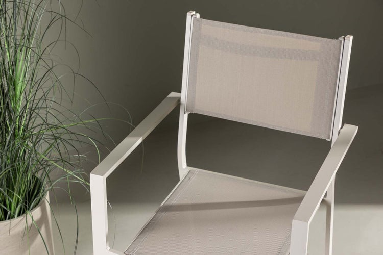 Gartensessel mit Armlehne und Textilbespannung