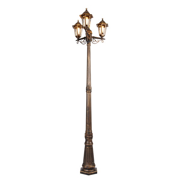Smarte Outdoor-Laterne Gold 3-flammig inkl. WLAN ST64 - New Haven