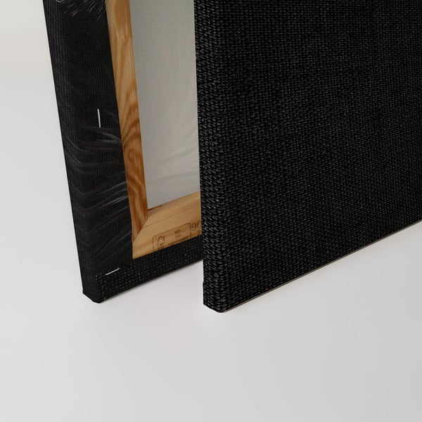 Nahaufnahme einer Leinwand auf einem Holzkeilrahmen