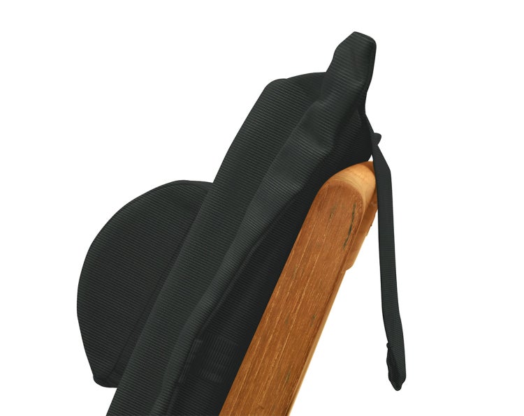 Deckchair Auflage mit Nackenkissen im Set anthrazit grau für Gartenliege Hochlehner