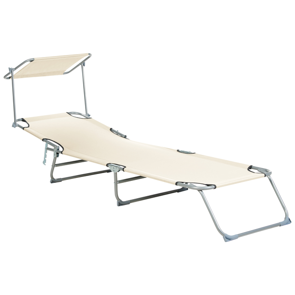 Sonnenliege FOLIGNO II Metall Creme