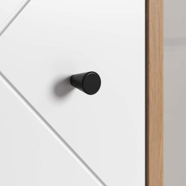 Touch Badschrank weiß matt, Eiche dekor. 36 X 29 X 79 cm
