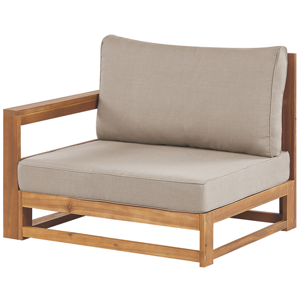 Garten Ecksofa mit Tisch 4-Sitzer TIMOR linksseitig modular zertifiziertes Akazienholz Hellbraun