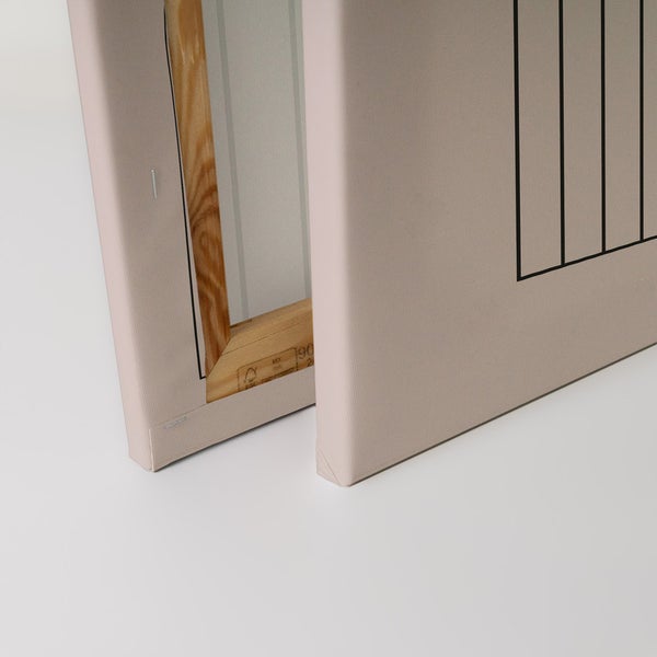 Detailansicht einer Leinwand auf einem Holzkeilrahmen