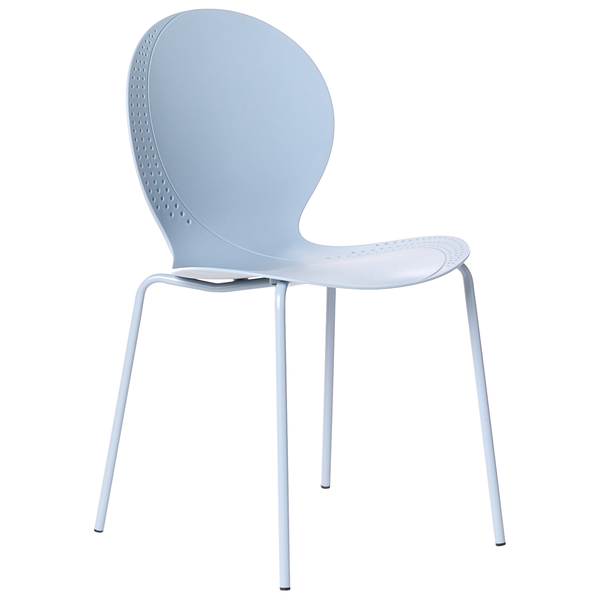 Stuhl mit Kunststoffschale und Metallgestell