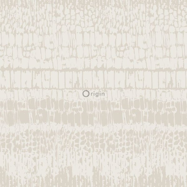 Origin Wallcoverings Tapete Tierhautmuster Crême-Weiß - 53 cm x 10.05 m - 346649