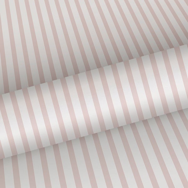 Sanders und Sanders Tapete Streifen Altrosa und Weiß - 53 cm x 10 m - 640315