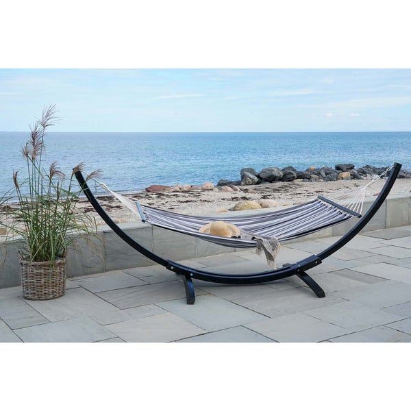 Tripoli Hängematte Garten grau,schwarz. 120 X 320 X 117 cm