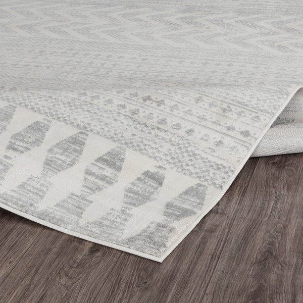 Skandinavischer Boho Teppich Grau 160x215 cm LOUNA