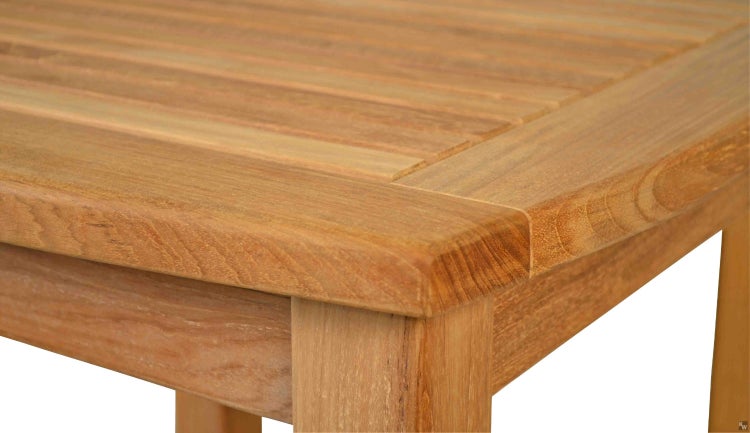 Teak Beistelltisch 60 x 60 cm Massivholz premium wetterfest