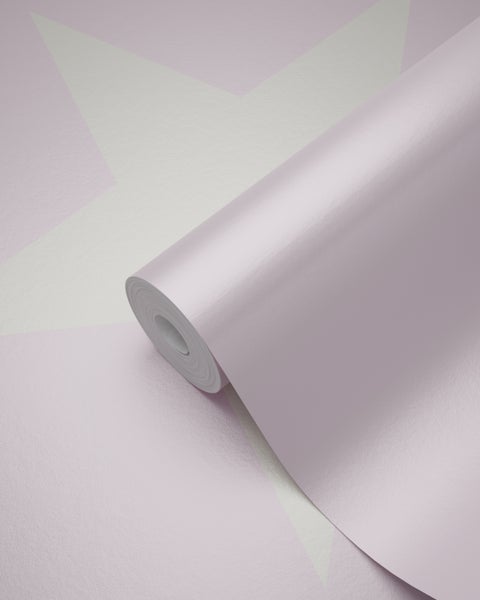 Origin Wallcoverings Tapete Sterne Rosa und Weiß - 53 cm x 10.05 m - 346827