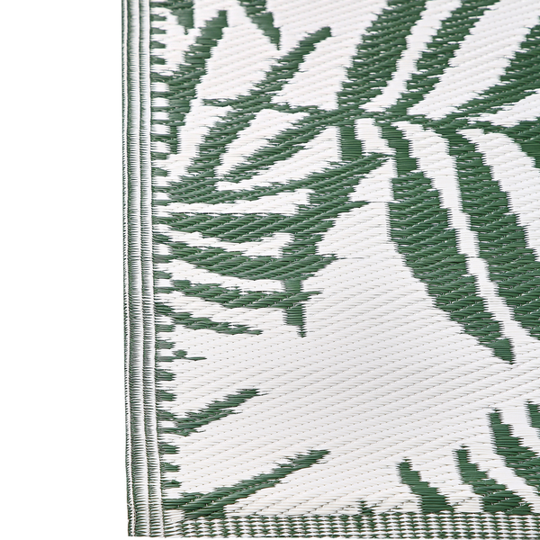 Outdoor Teppich dunkelgrün/grau 180 x 270 cm Palmenmuster KOTA