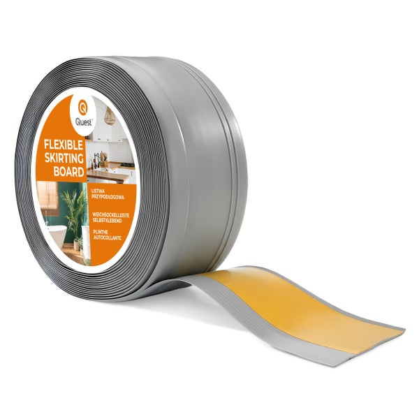 Quest flexible Sockelleiste auf Rolle selbstklebend als Bodenleiste