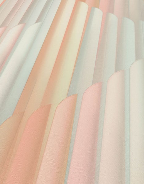 Nahaufnahme einer Vliestapete mit grafischem Muster