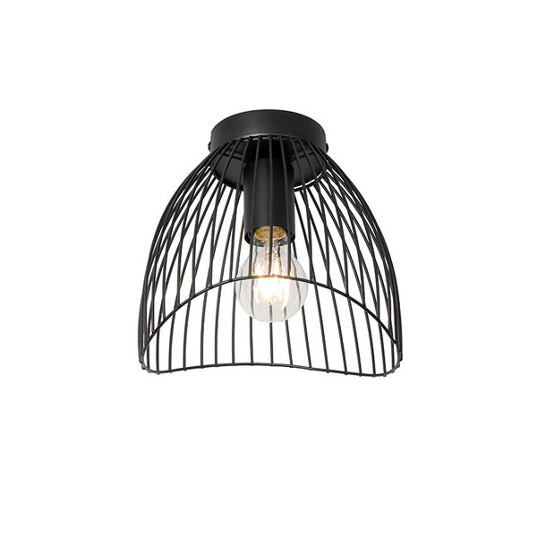 Design Deckenleuchte Schwarz Draht 20cm - Pua