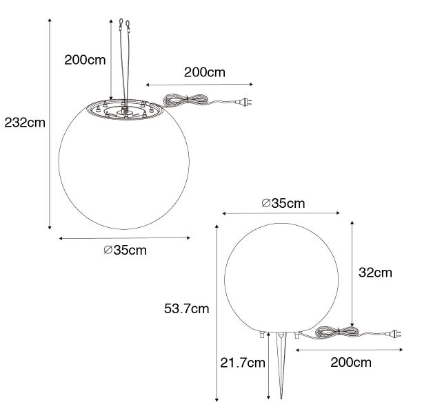 Moderne Außenleuchte weiß 35 cm IP65 - Nura
